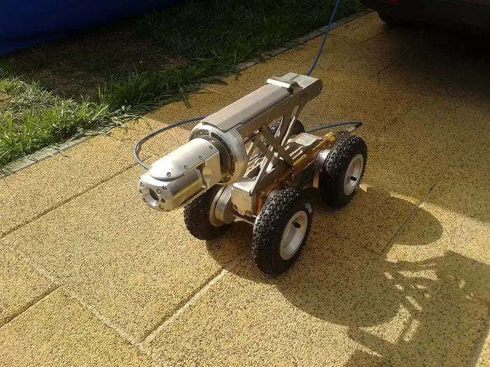 A wheeled drain inspection camera robot