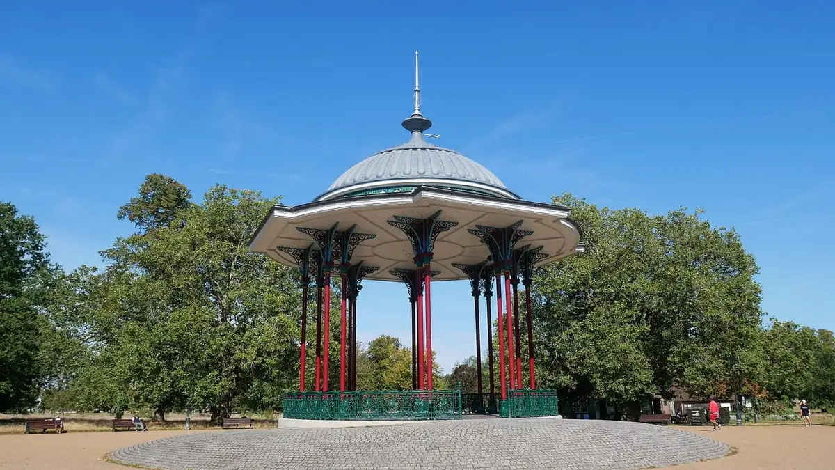 The Victorian bandstand on Clapham Common