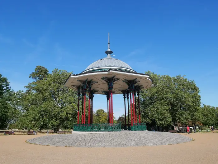 The Victorian bandstand on Clapham Common