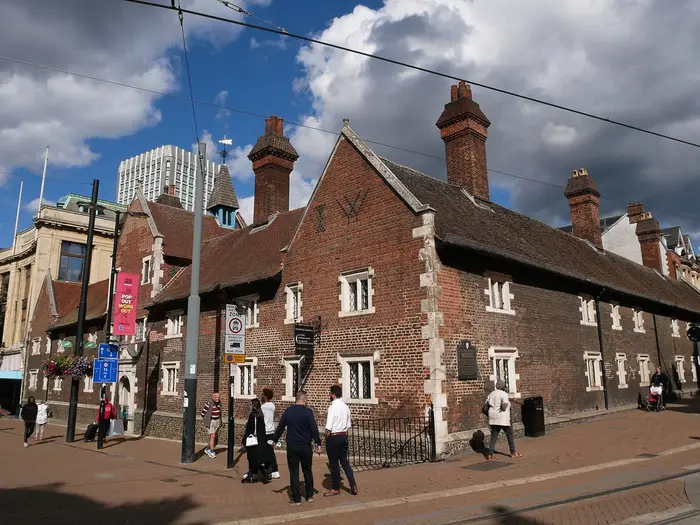 The Tudor Whitgift Almshouses on North End, central Croydon