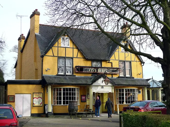 The Five Bells pub on East End Road, East Finchley