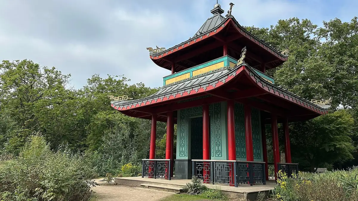 The Chinese Pagoda in Victoria Park, east London
