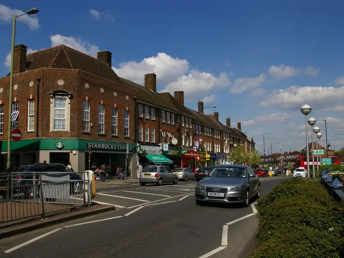 Shopping parades along Station Road, Edgware