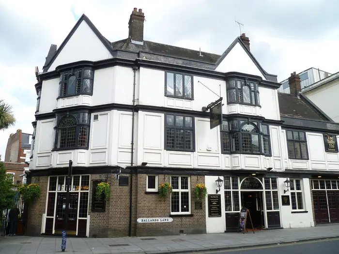 The mock-Tudor Tally Ho pub on Ballards Lane, North Finchley