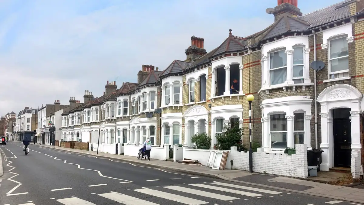 Victorian terraced houses on Dawes Road, Fulham