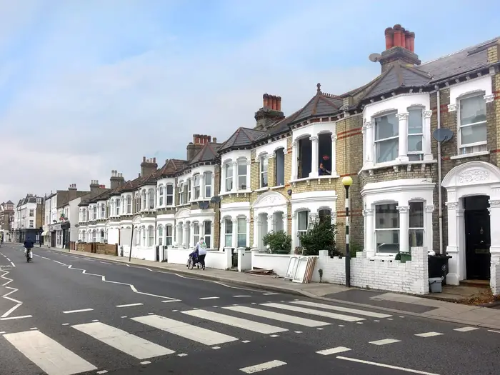 Victorian terraced houses on Dawes Road, Fulham