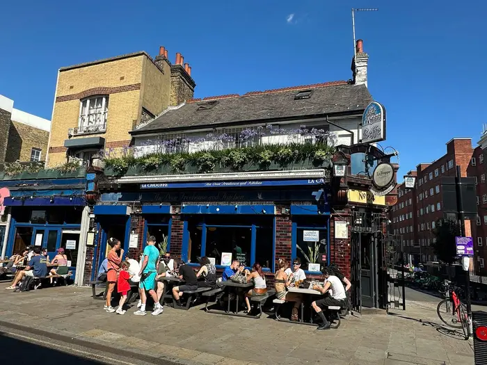 The Dove pub on Broadway Market, Hackney