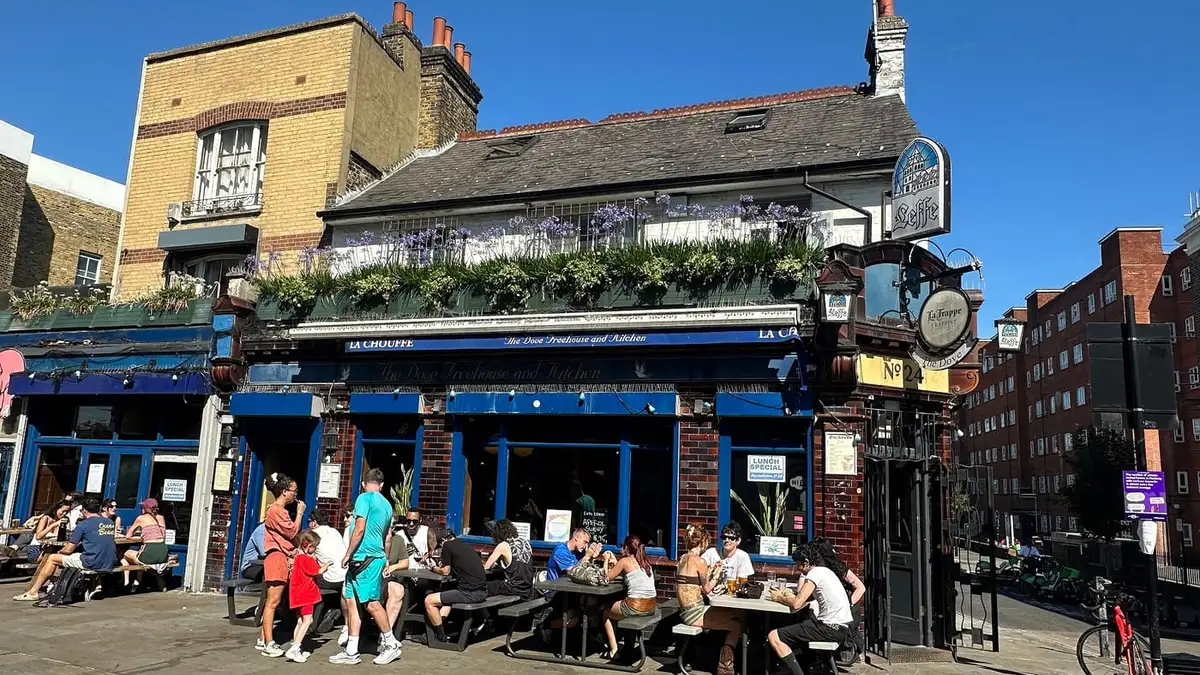 The Dove pub on Broadway Market, Hackney