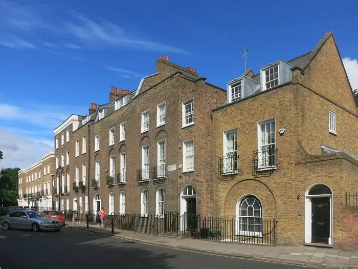 Georgian terraced houses on Canonbury Square, Islington