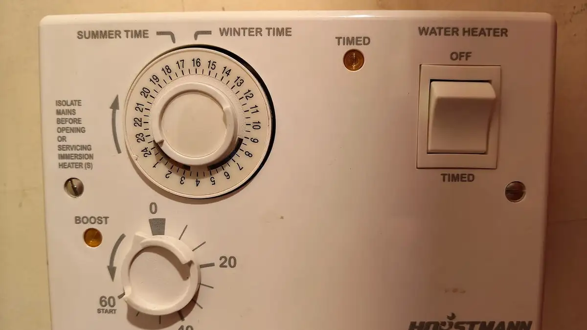 The timer and boost controls for a domestic immersion heater