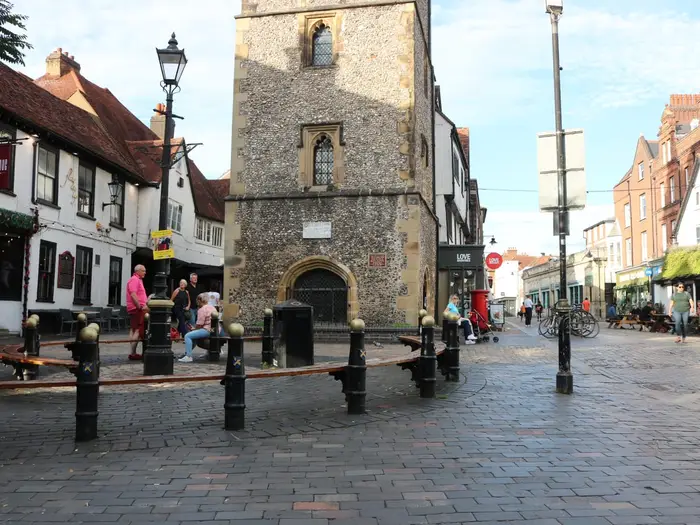 Market Place and the medieval Clock Tower, St Albans
