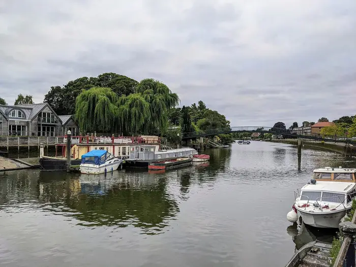 Eel Pie Island seen from Twickenham Embankment on the Thames