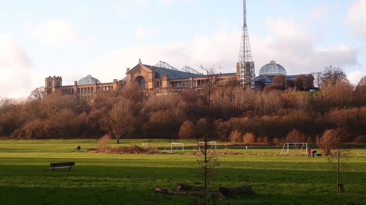Alexandra Palace above Alexandra Park, Wood Green