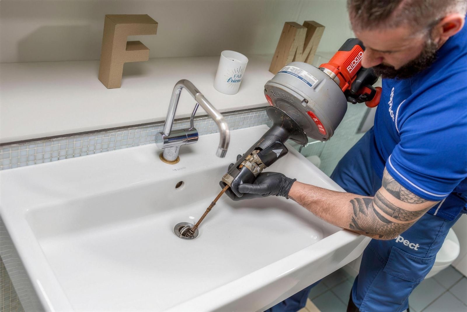 Blocked sink in London